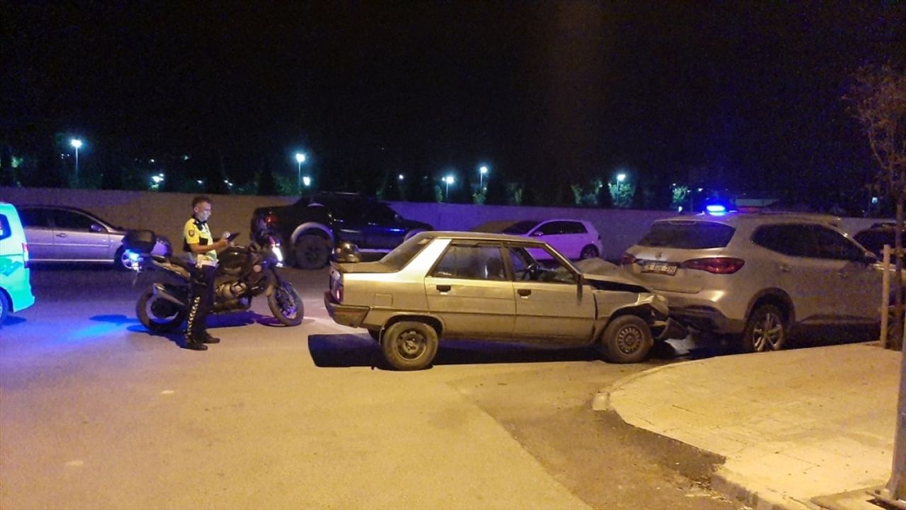 Polisten kaçarken kaza yaptı