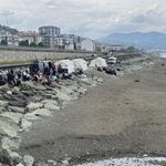 Rize'de denizde kaybolan çocuğu arama çalışmaları sürüyor