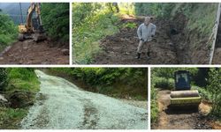 Köy yollarında iyileştirme çalışmaları devam ediyor