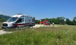 Kalp krizi geçiren hasta ambulans helikopterle hastaneye kaldırıldı