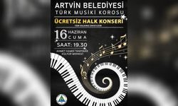 Artvin Belediyesi Türk Musiki Korosu Konser Verecek