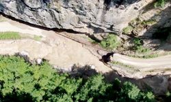 Selden zarar gören Şeker Kanyonu havadan görüntülendi