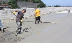 Kapisre Deresi Yol Betonlama Çalışmaları Devam Ediyor