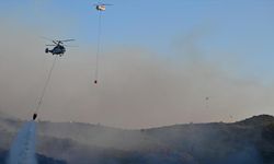 İzmir'deki orman yangınına müdahale eden helikopter baraja düştü