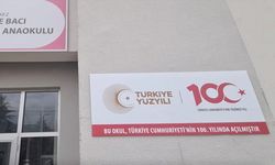 Bu yıl açılan eğitim kurumlarına Cumhuriyet'in 100. yılına özel tabela