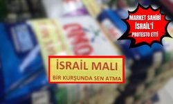 Market sahibi İsrail’i protesto etti