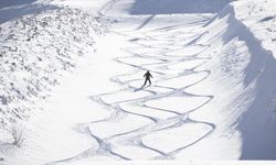 Palandöken'de kar kalınlığı 1 metreyi geçti