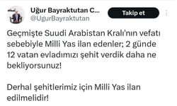 Bayraktutan'dan Milli Yas Çağrısı