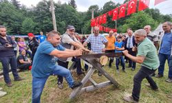 Kütük Kesme Yarışı Heyecanı Yaşandı