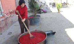 Kadınlar Mevsiminde Domatesi Salça Yaparak Değerlendiriyor