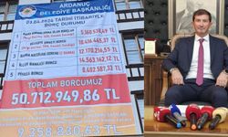 Borçlar Belediye Binasına Asıldı