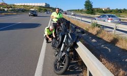 Samsun'da bariyere çarpan motosikletin sürücüsü öldü
