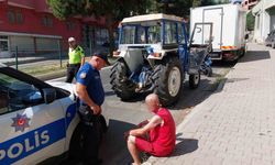 Çaldığı Traktörle Gezerken Yakalandı