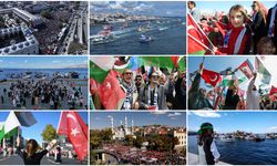 Binlerce kişi, Gazze ve Küresel Sumud Filosu'na destek için buluştu