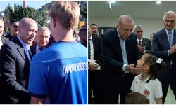 Cumhurbaşkanı Erdoğan, Çaykur Rizespor Futbol Kulübü ve Rize Çay İlkokulunu ziyaret etti