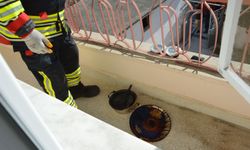 Samsun'da ocakta unutulan tencere paniğe neden oldu