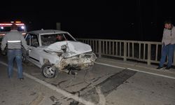 Sinop'ta köprü korkuluğuna çarpan otomobildeki 3 kişi yaralandı