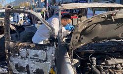 Hopa’da Minibüs Yangını Korkuttu