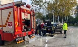 Ordu’da seyir halindeki otomobil alev aldı