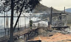 Trabzon'da Sera Gölü'ndeki restoranda çıkan yangın söndürüldü