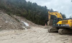 Kastamonu'da heyelan nedeniyle kapanan sahil yolunda yeniden heyelan oldu