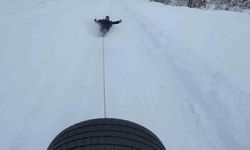 Bu da Rizeli gençlerin kar eğlencesi