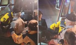 Karla Kaplı Köy Yolunda Hasta, Paletli Ambulansla Taşındı