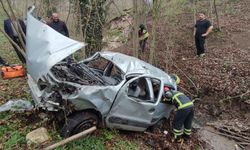 Ordu'da hafif ticari aracın şarampole devrildiği kazada 4 kişi yaralandı