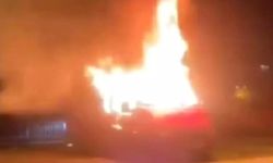 Park halindeki minibüs alevlere teslim oldu