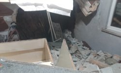 Kaya Düşmesi Nedeniyle Lojmanda Hasar Oluştu