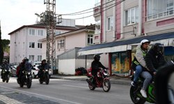 Samsun'da motosiklet sürücülerinden '23 Nisan' turu