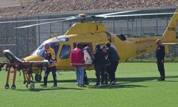 Erzurum'da kalp krizi şüphesi: Hasta helikopterle sevk edildi