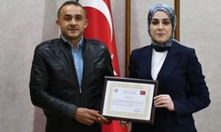 Eslem'i Kurtaran Dalgıç Kemal Ateş'e Teşekkür Belgesi
