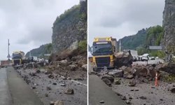 Artvin’de Sarp Sınır Kapısı Yolunda Heyelan