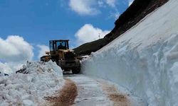 Rize'de Haziran ayında kar ve çığ temizleme çalışması