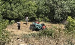 Samsun'da devrilen traktörden atlayan sürücü yaralandı