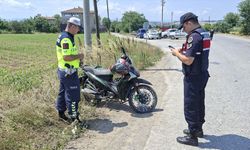 Samsun'da devrilen motosikletin sürücüsü yaralandı