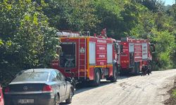Salıpazarı'nda fındık evinde yangın söndürüldü