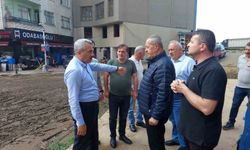 Rize'de sağanak yağışın vurduğu Pazar'da hasar tespit çalışmaları sürüyor