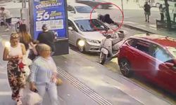 Samsun'da yaşlı kadın ile torununa otomobilin çarptığı anlar kamerada