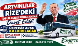 Artvin’den Rize’ye Emirce Tur Desteği
