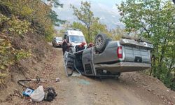 Freni Boşalan Pikap Takla Attı