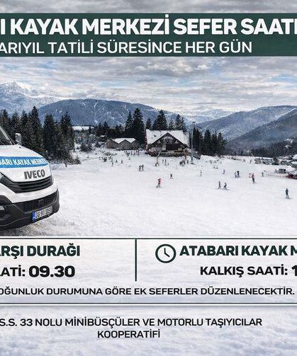 Atabarı Kayak Merkezi’ne Ulaşım Kolaylaştı