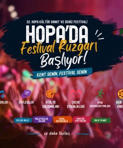 Hopa’da Festival Rüzgarı: 18 Günlük Kültür Sanat Buluşması Başlıyor
