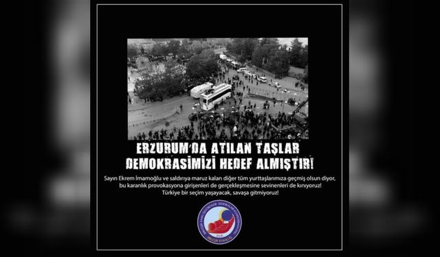 Eğitim İş Başkanı Yılmaz: Erzurum’da atılan taşlar demokrasimizi hedef almıştır!