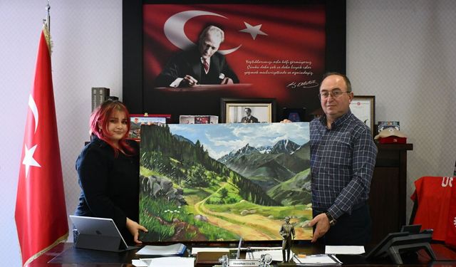 Genç Ressamdan Elçin’e ziyaret