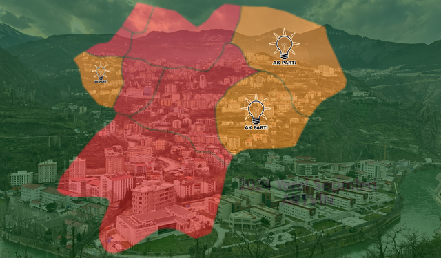 AK Parti 3 ilçeyi sarıya boyadı