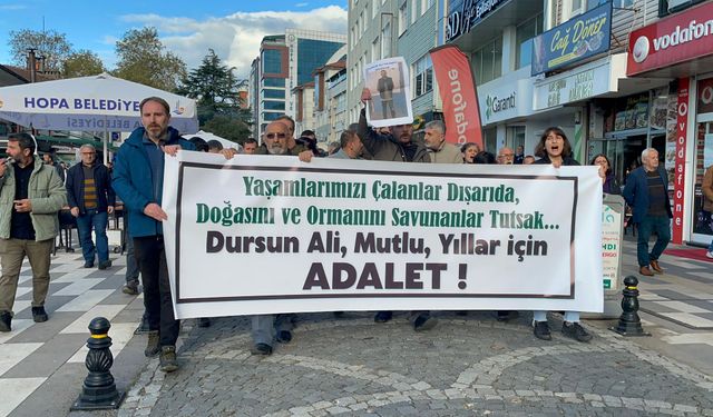 Hopa Halkı Dursun Ali Koyuncu İçin Adalet İstedi