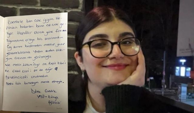 Dilek Gedik’ten Hopalılara Mektup