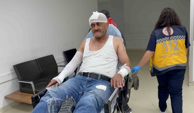 Tüp parlamasıyla alevler içinde kalan şahıs dereye atlayarak yanmaktan kurtuldu